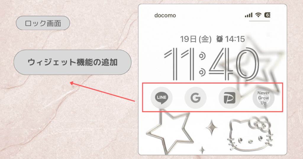 30代主婦の実用性×おしゃれ風ホーム画面|ロック画面のウィジェット機能追加