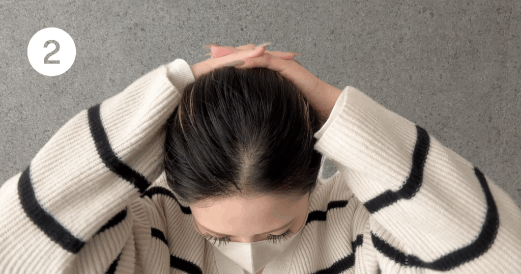 簡単フェイスラインマッサージ｜②スマホ首解消ストレッチ