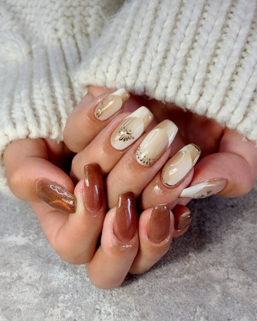 ネイルデザイン｜ワンカラーネイル・フレンチネイル・マグネットネイル・アシメネイル・ベージュ系